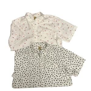 Lot Of 2 TRUE CRAFT Shirts Men’s Size Large Button Down Collared Polo Casual Fun